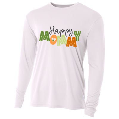 Happy Mommy Cute Mom Gift Cooling Performance Long Sleeve Crew