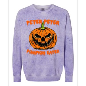 Halloween Matching Costume Couples Peter Pumpkin Eater Colorblast Crewneck Sweatshirt