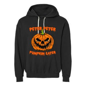 Halloween Matching Costume Couples Peter Pumpkin Eater Garment-Dyed Fleece Hoodie