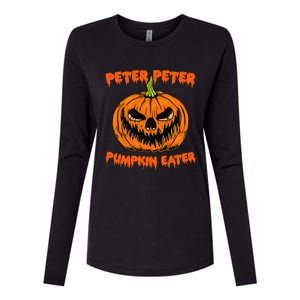 Halloween Matching Costume Couples Peter Pumpkin Eater Womens Cotton Relaxed Long Sleeve T-Shirt