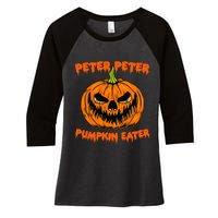 Halloween Matching Costume Couples Peter Pumpkin Eater Women's Tri-Blend 3/4-Sleeve Raglan Shirt