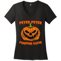 Halloween Matching Costume Couples Peter Pumpkin Eater Women's V-Neck T-Shirt