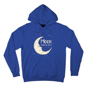 Half Moon Crescent Moon Funny Astronomy Moon Made Me Do It Gift Hoodie