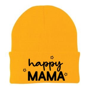 Happy Mama Cute Mom Gift Knit Cap Winter Beanie