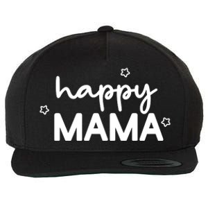 Happy Mama Cute Mom Gift Wool Snapback Cap