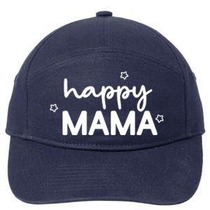 Happy Mama Cute Mom Gift 7-Panel Snapback Hat