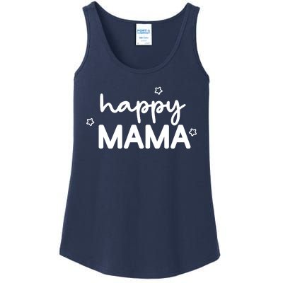 Happy Mama Cute Mom Gift Ladies Essential Tank