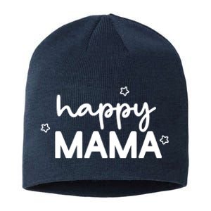 Happy Mama Cute Mom Gift Sustainable Beanie