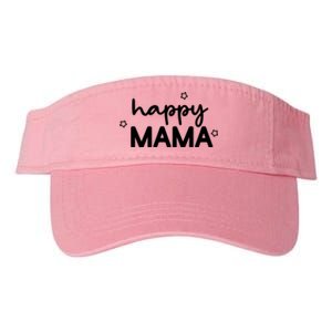 Happy Mama Cute Mom Gift Valucap Bio-Washed Visor