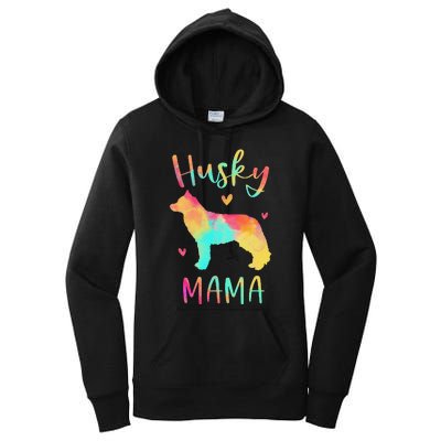 Husky Mama Colorful Siberian Husky Gifts Dog Mom Women's Pullover Hoodie