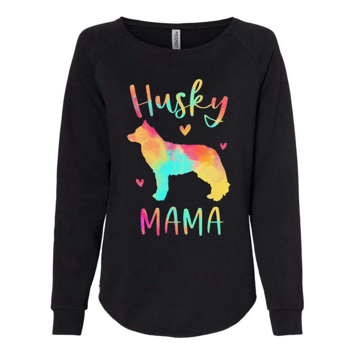 Husky Mama Colorful Siberian Husky Gifts Dog Mom Womens California Wash Sweatshirt