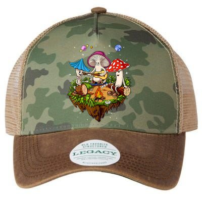 Hippie Mushrooms Camping Psychedelic Forest Fungi Festival Legacy Tie Dye Trucker Hat