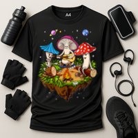 Hippie Mushrooms Camping Psychedelic Forest Fungi Festival Cooling Performance Crew T-Shirt