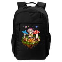 Hippie Mushrooms Camping Psychedelic Forest Fungi Festival Backpack