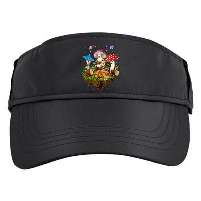 Hippie Mushrooms Camping Psychedelic Forest Fungi Festival Adult Drive Performance Visor