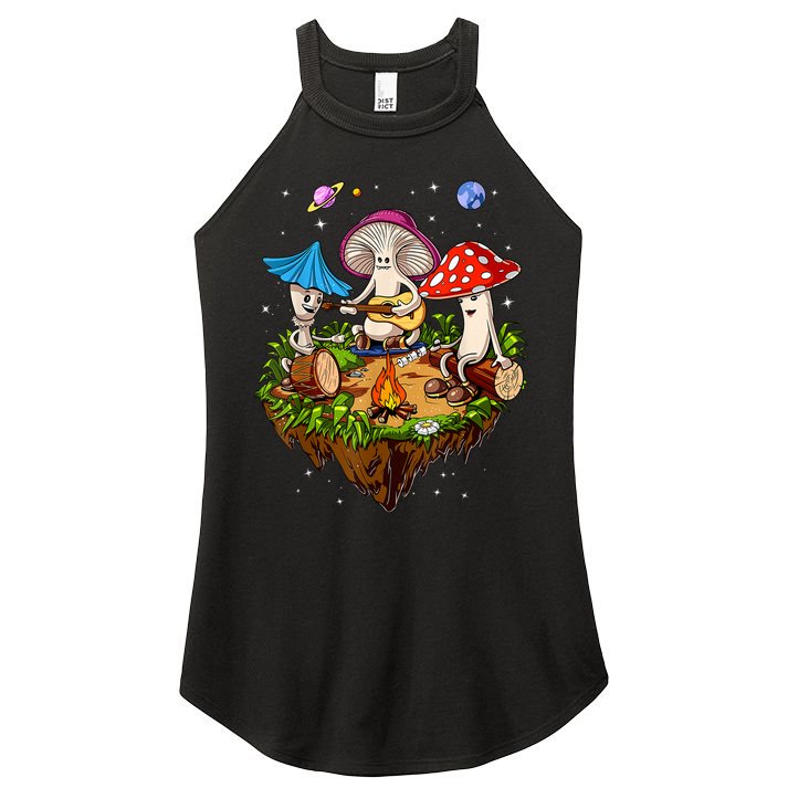 Hippie Mushrooms Camping Psychedelic Forest Fungi Festival Women's Perfect Tri Rocker Tank