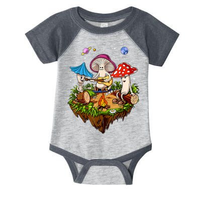Hippie Mushrooms Camping Psychedelic Forest Fungi Festival Infant Baby Jersey Bodysuit