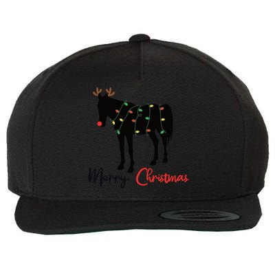 Horse Merry Christmas Winter Horses Christmas Gift Wool Snapback Cap