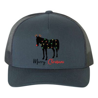 Horse Merry Christmas Winter Horses Christmas Gift Yupoong Adult 5-Panel Trucker Hat