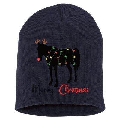 Horse Merry Christmas Winter Horses Christmas Gift Short Acrylic Beanie