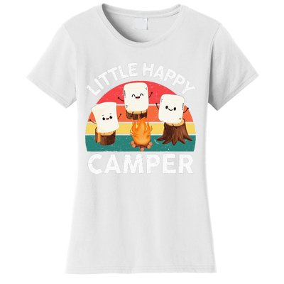 Happy Marshmallow Camper Boy Cute Camping Women's T-Shirt