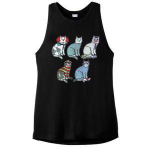 Horror Movie Cats Ladies PosiCharge Tri-Blend Wicking Tank