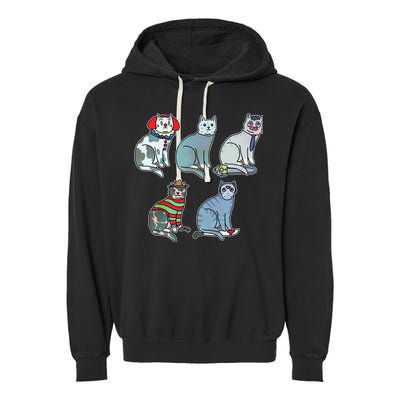 Horror Movie Cats Garment-Dyed Fleece Hoodie