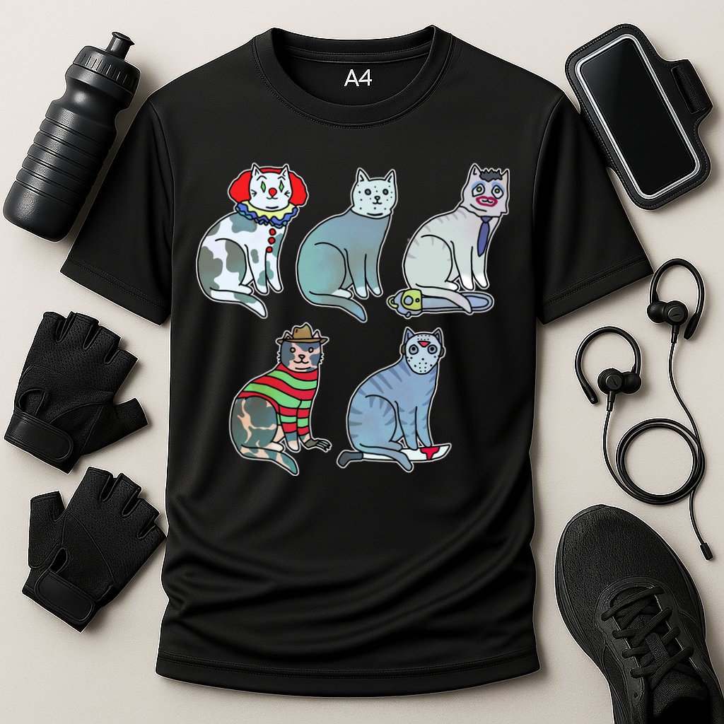 Horror Movie Cats Cooling Performance Crew T-Shirt