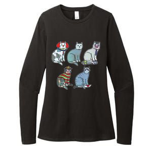 Horror Movie Cats Womens CVC Long Sleeve Shirt