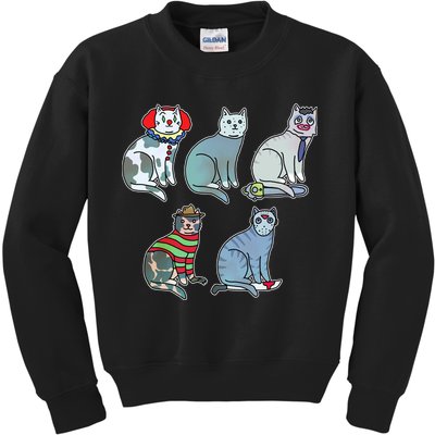Horror Movie Cats Kids Sweatshirt