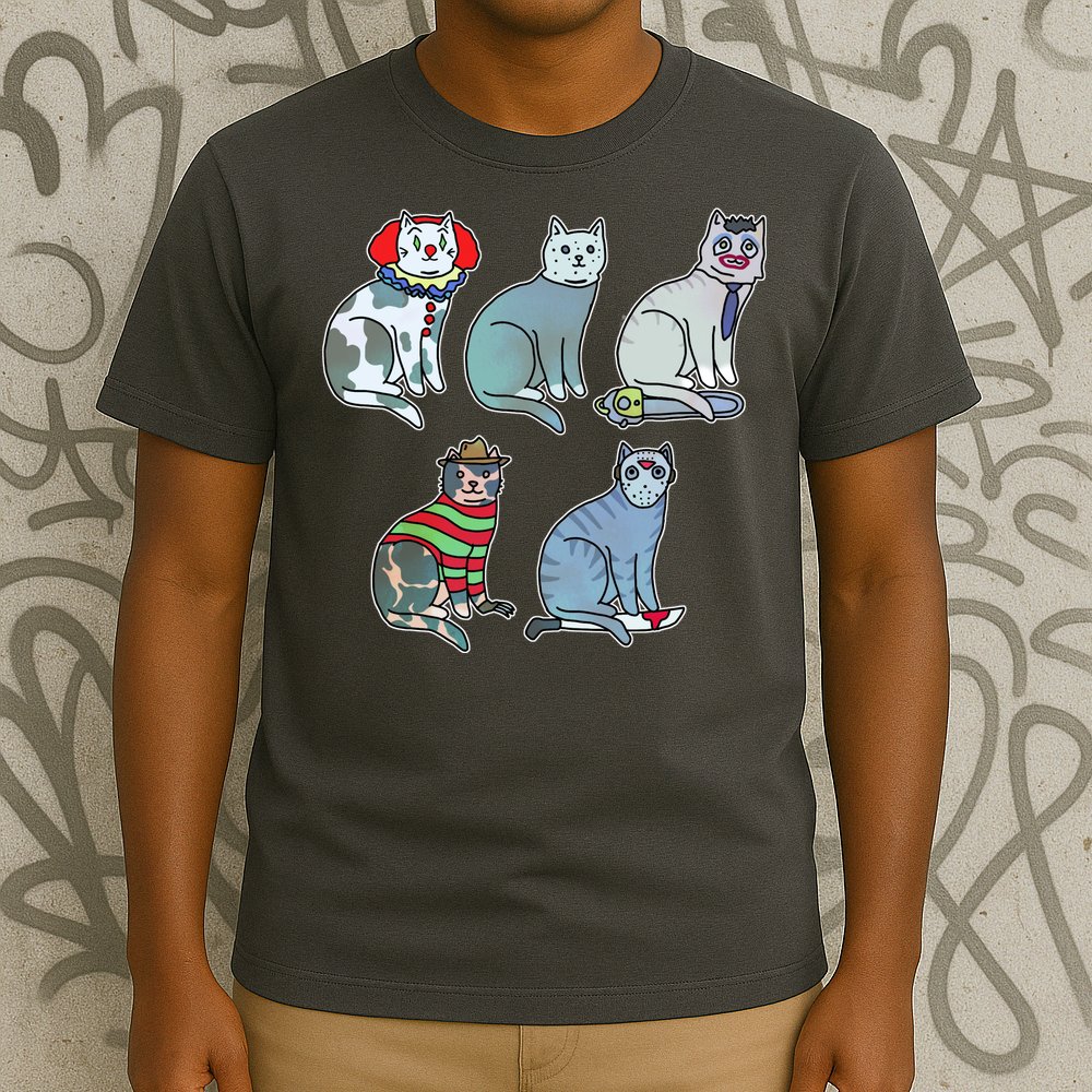 Horror Movie Cats T-Shirt