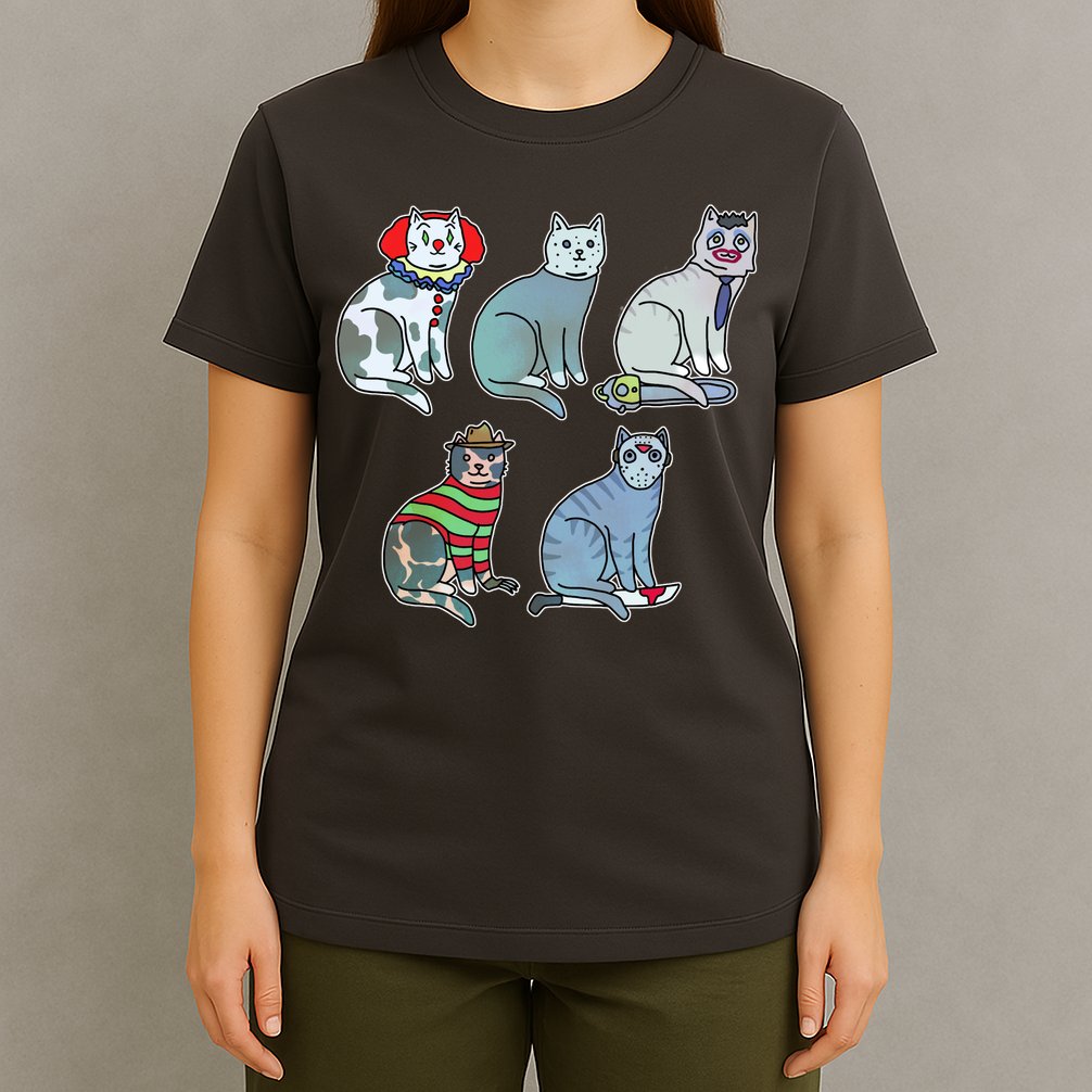 Horror Movie Cats T-Shirt