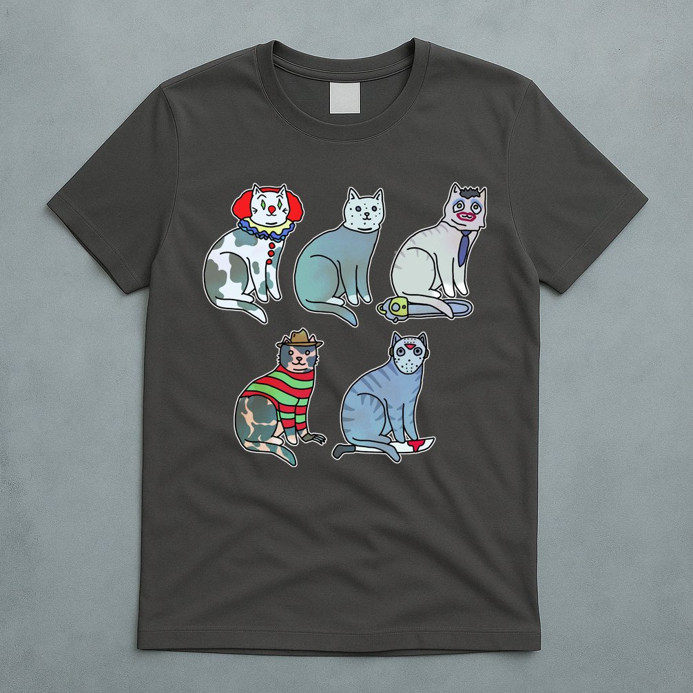 Horror Movie Cats T-Shirt