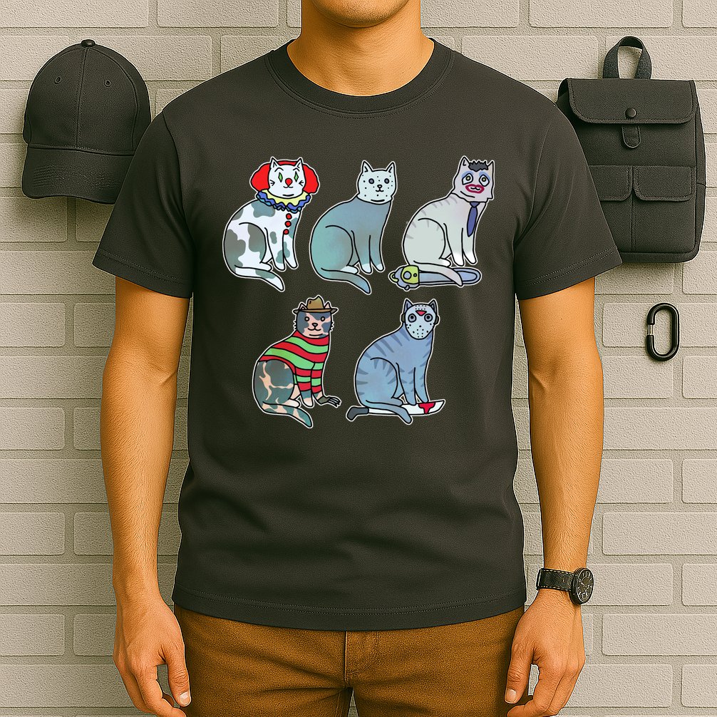 Horror Movie Cats T-Shirt