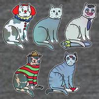 Horror Movie Cats Button