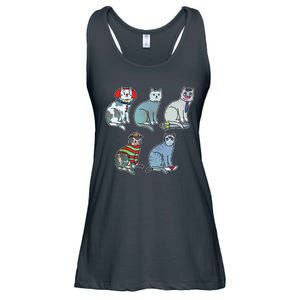 Horror Movie Cats Ladies Essential Flowy Tank