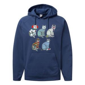 Horror Movie Cats Performance Fleece Hoodie