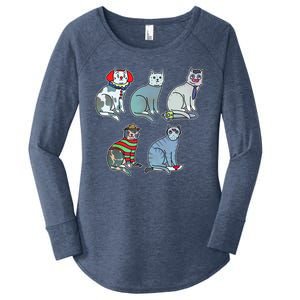 Horror Movie Cats Women's Perfect Tri Tunic Long Sleeve Shirt