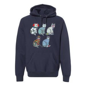 Horror Movie Cats Premium Hoodie