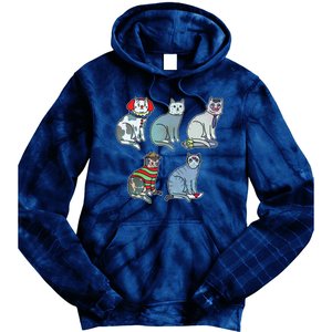 Horror Movie Cats Tie Dye Hoodie