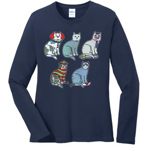 Horror Movie Cats Ladies Long Sleeve Shirt