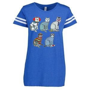 Horror Movie Cats Enza Ladies Jersey Football T-Shirt