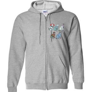 Horror Movie Cats Full Zip Hoodie