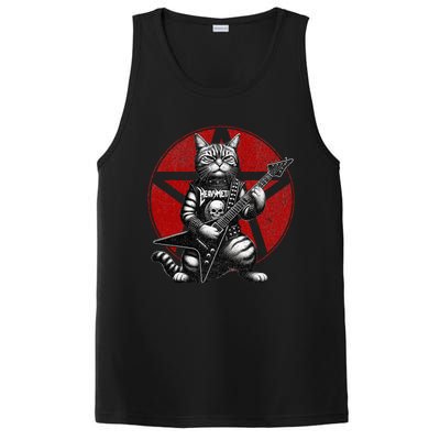 Heavy Metal Cats And Death Metal Music Metalhead Rock Guitar PosiCharge Competitor Tank