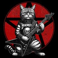 Heavy Metal Cats And Death Metal Music Metalhead Rock Guitar Toddler T-Shirt