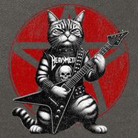 Heavy Metal Cats And Death Metal Music Metalhead Rock Guitar Cotton Canvas Backpack