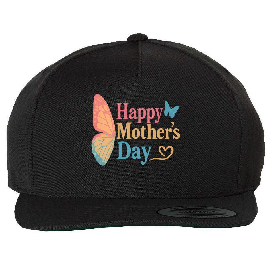 Happy Mother's Day Wool Snapback Cap