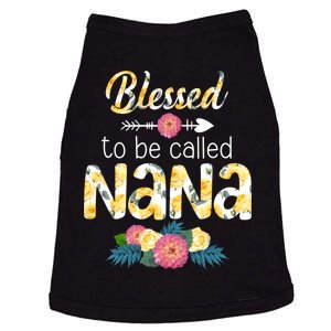 Happy MotherS Day Blessed To Be Called Nana Flower Women Doggie Tank