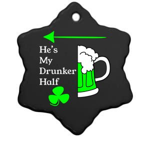 He's My Drunker Half Saint Patrick's Day Couples Cool Gift Ceramic Star Ornament