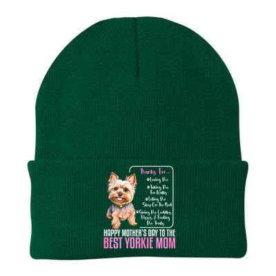 Happy MotherS Day To The Best Yorkie Mom Yorkie Dog Mommy Knit Cap Winter Beanie